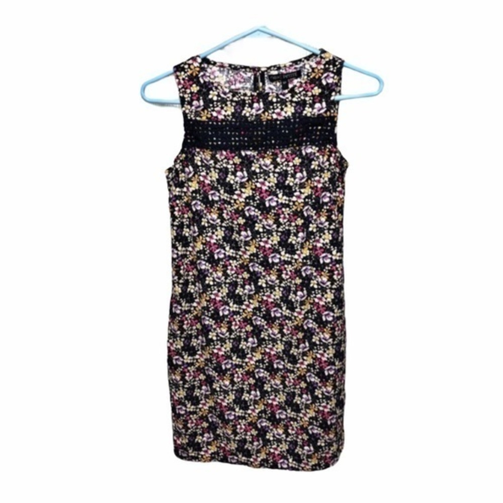 floral linen blend dress